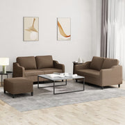 Loungeset 4-delig stof bruin