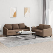 Loungeset 2-delig stof bruin