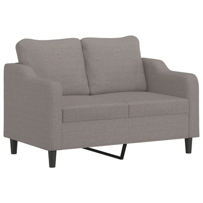 2-delige Loungeset met kussens stof taupe Taupe met kussens