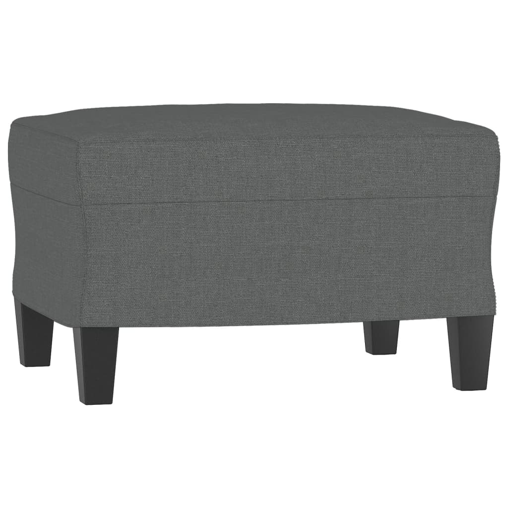 3-delige Loungeset met kussens stof donkergrijs