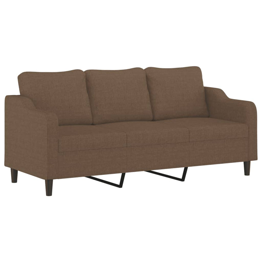 4-delige Loungeset met kussens stof bruin