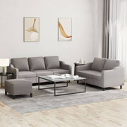 Loungeset 3-delig stof taupe