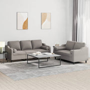 Loungeset 2-delig stof taupe