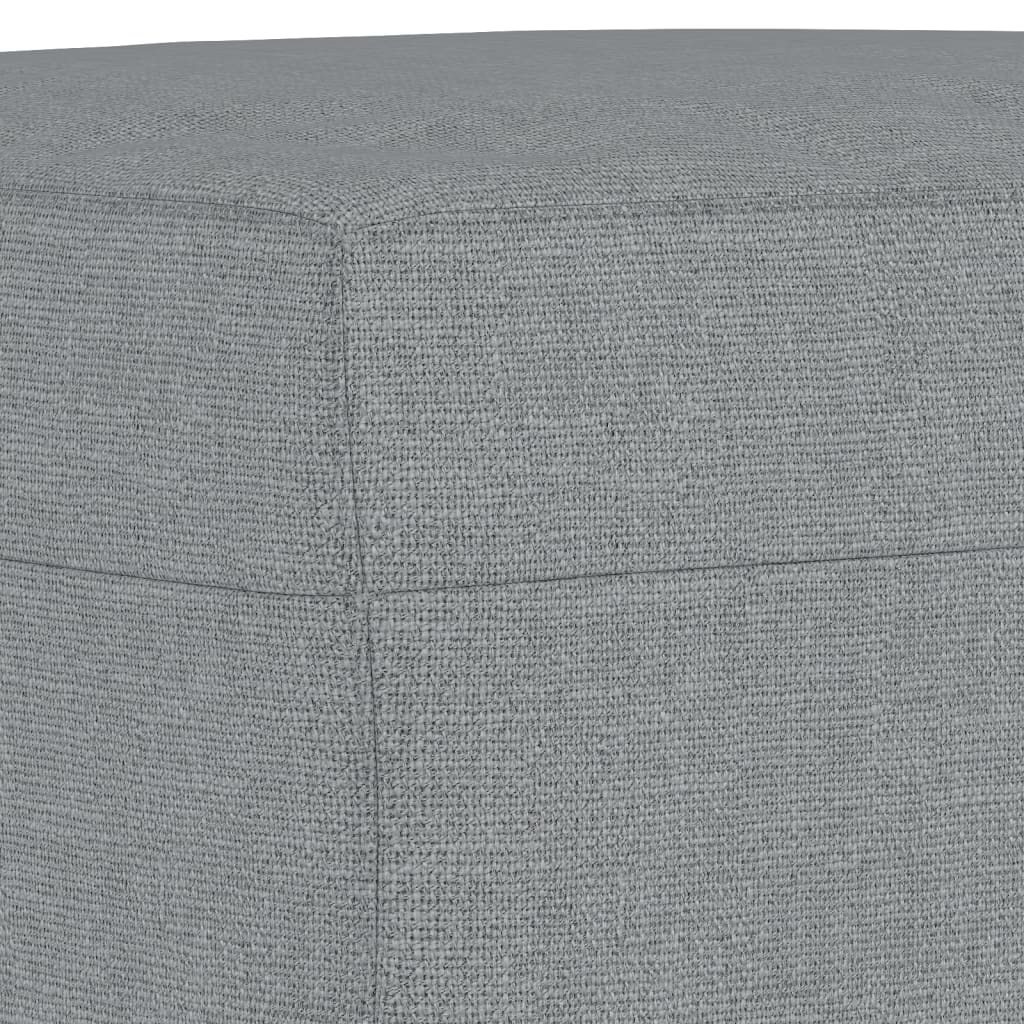 3-Delige Loungeset Met Kussens Stof Lichtgrijs met kussens en voetenbankje