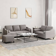 Loungeset 3-delig stof taupe