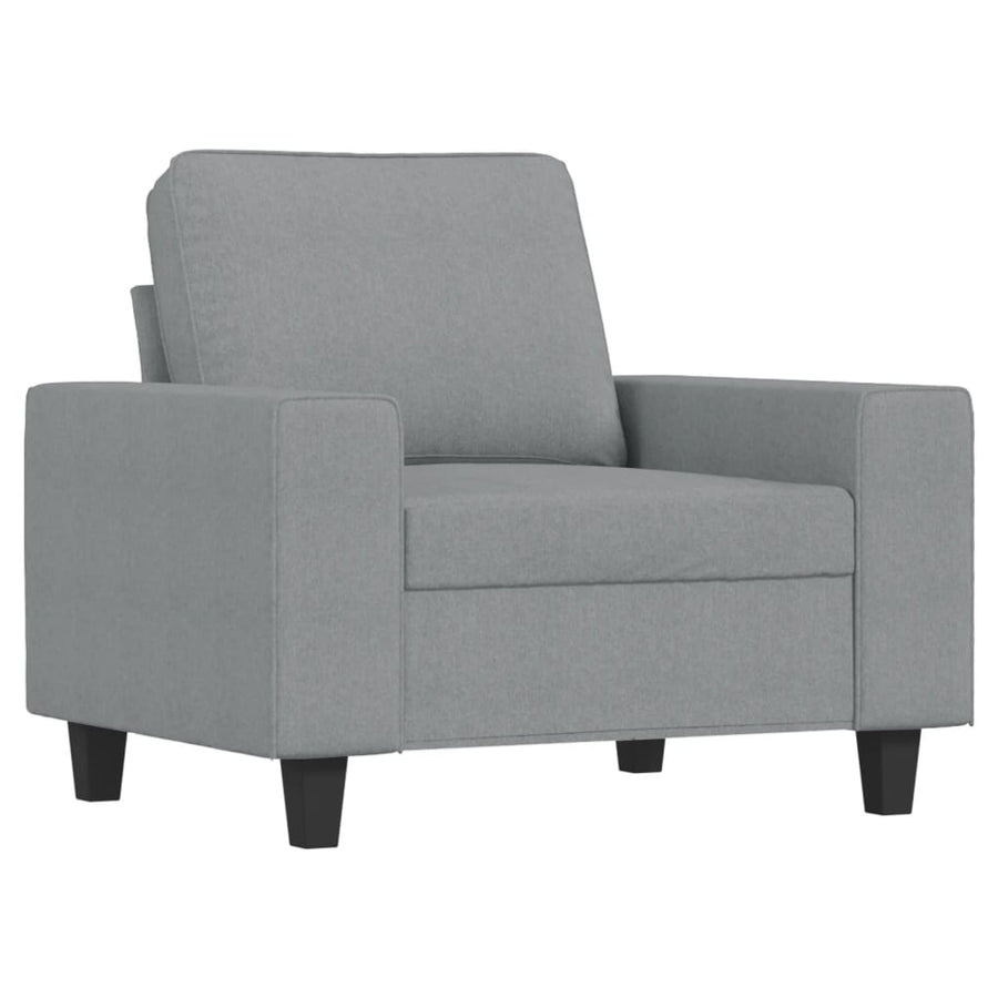 3-Delige Loungeset Stof Lichtgrijs met kussens