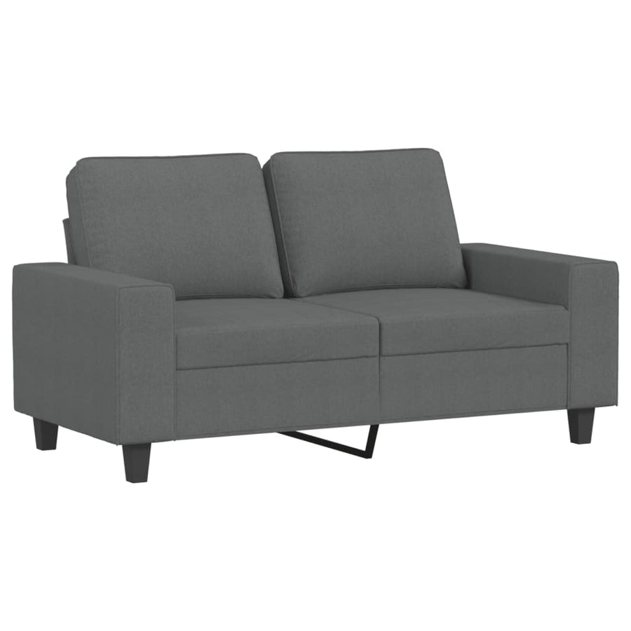3-Delige Loungeset Stof Donkergrijs met kussens