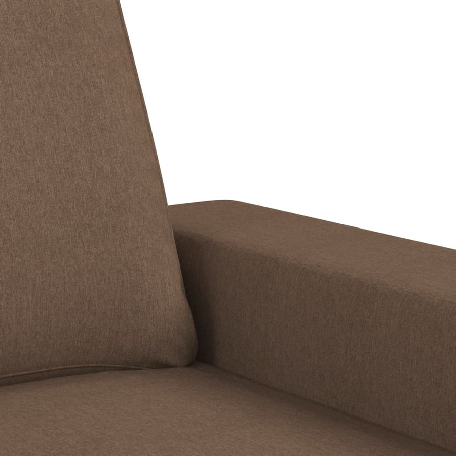 3-Delige Loungeset Stof Bruin met kussens