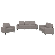 3-Delige Loungeset Stof Taupe met kussens
