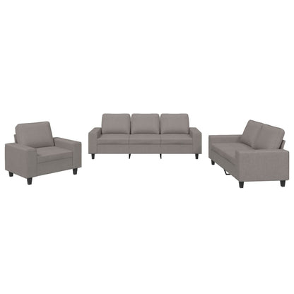3-Delige Loungeset Stof Taupe met kussens