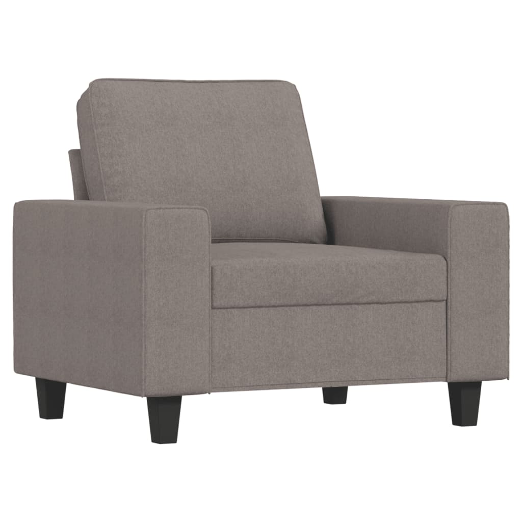 3-Delige Loungeset Stof Taupe met kussens