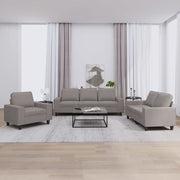 Loungeset 3-delig taupe stof