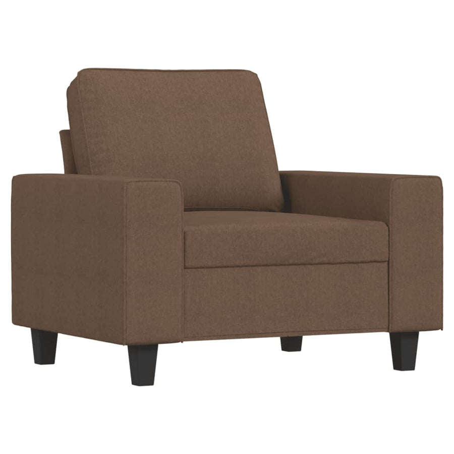 4-delige Loungeset stof bruin