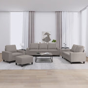 Loungeset stof taupe 4-delig