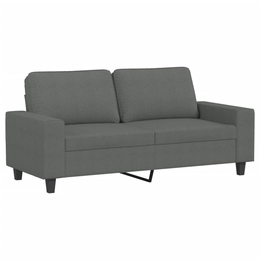 2-Delige Loungeset Stof Donkergrijs met kussens