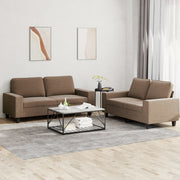 Loungeset stof bruin 2-delig