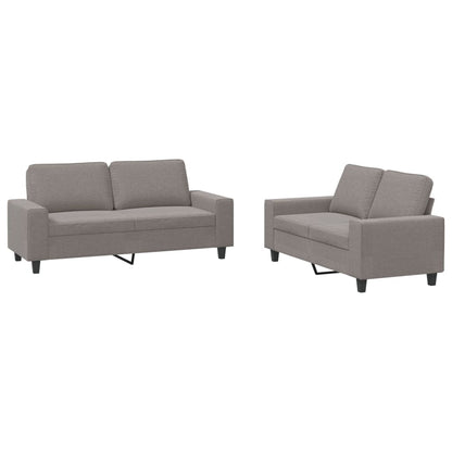 2-Delige Loungeset Stof Taupe met kussens