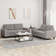 Loungeset stof taupe 2-delig
