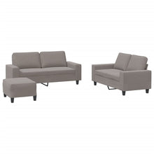 3-delige Loungeset stof taupe