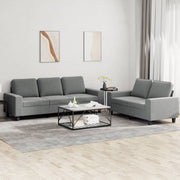 Loungeset 2-delig stof donkergrijs 154x77x80 cm