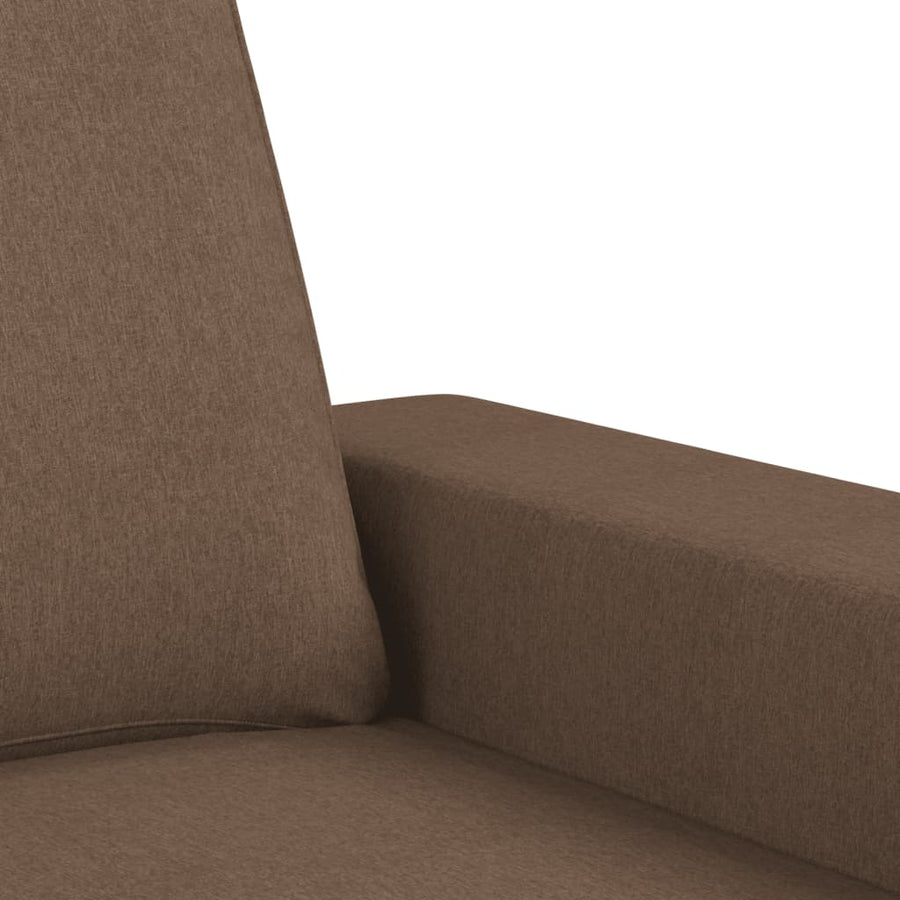 2-Delige Loungeset Stof Bruin met kussens