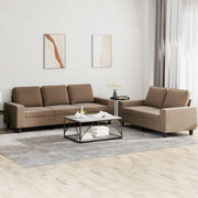 Loungeset 2-delig stof bruin