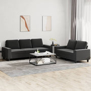 Loungeset stof 2-delig zwart