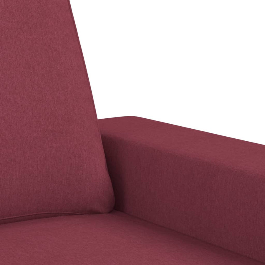2-Delige Loungeset Stof Wijnrood met kussens