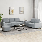 3-piece Lounge set fabric light grey
