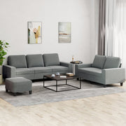 3-piece Lounge set, dark grey fabric
