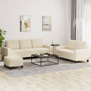 3-piece Lounge set fabric cream-colored