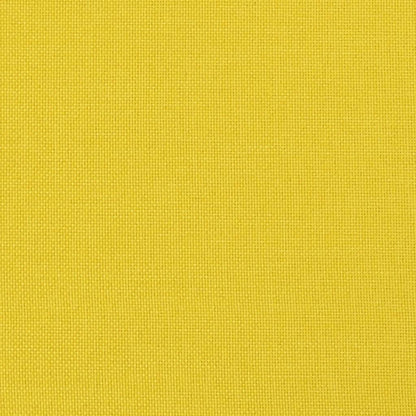 3-Delige Loungeset Stof Lichtgeel met kussens en voetenbankje