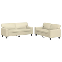 2-delige Loungeset kunstleer crèmekleurig Crème