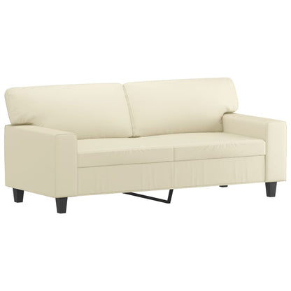 3-delige Loungeset kunstleer crèmekleurig