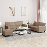 Loungeset 3-delig kunstleer cappuccino