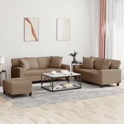 Loungeset 3-delig kunstleer cappuccino