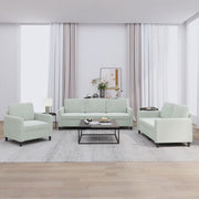Loungeset 3-delig fluweel lichtgrijs