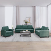 Loungeset 3-delig fluweel donkergroen
