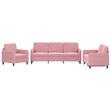 3-delige Loungeset fluweel roze Roze
