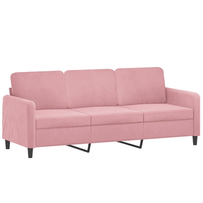 3-delige Loungeset fluweel roze Roze