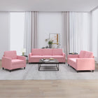 3-delige Loungeset fluweel roze Roze