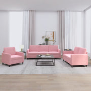 Loungeset fluweel roze 3-delig