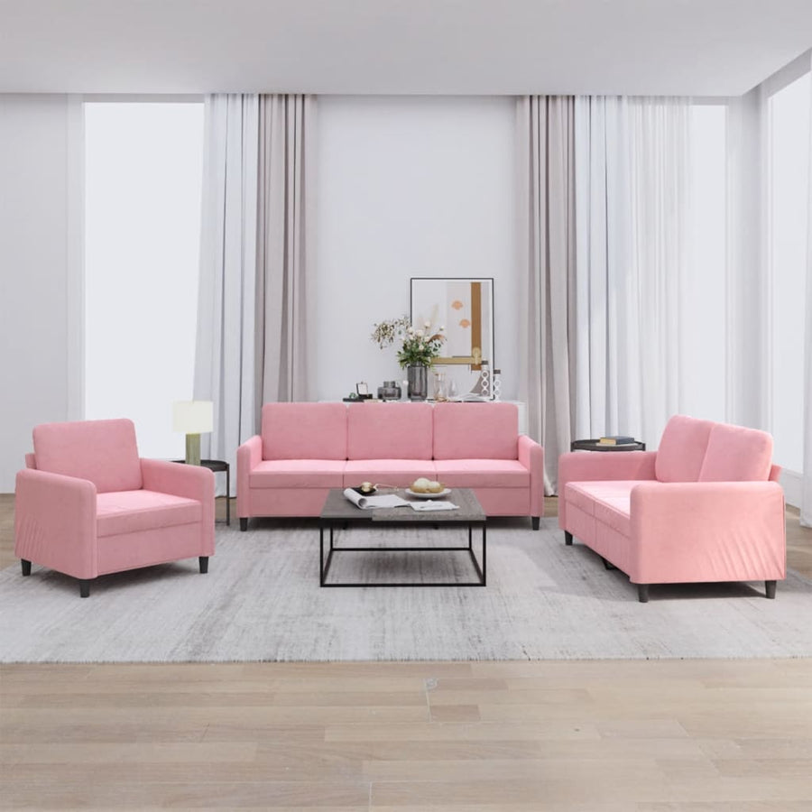 4-Delige Loungeset Met Kussens Fluweel