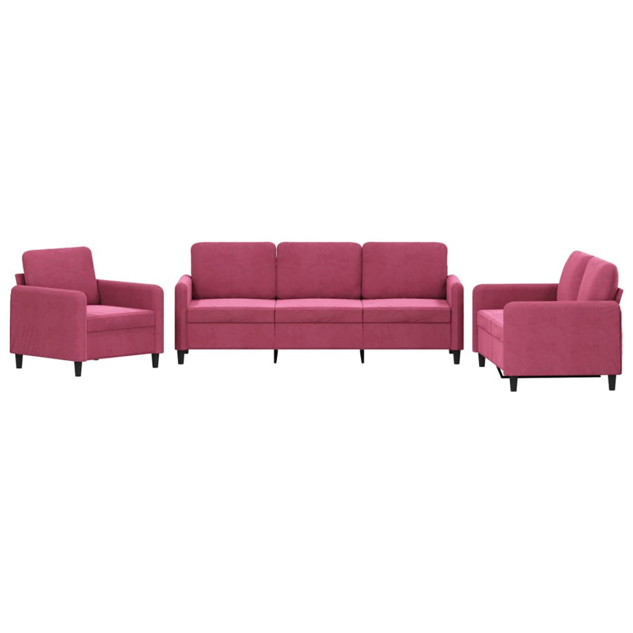 3-Delige Loungeset Fluweel