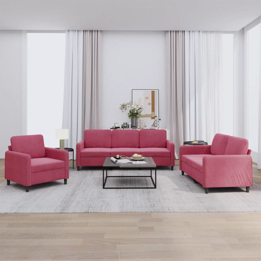 4-Delige Loungeset Met Kussens Fluweel
