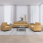 Loungeset 3-delig fluweel bruin