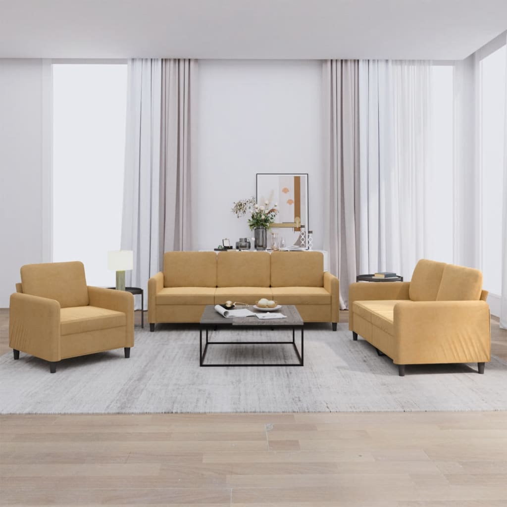 3-Delige Loungeset Fluweel