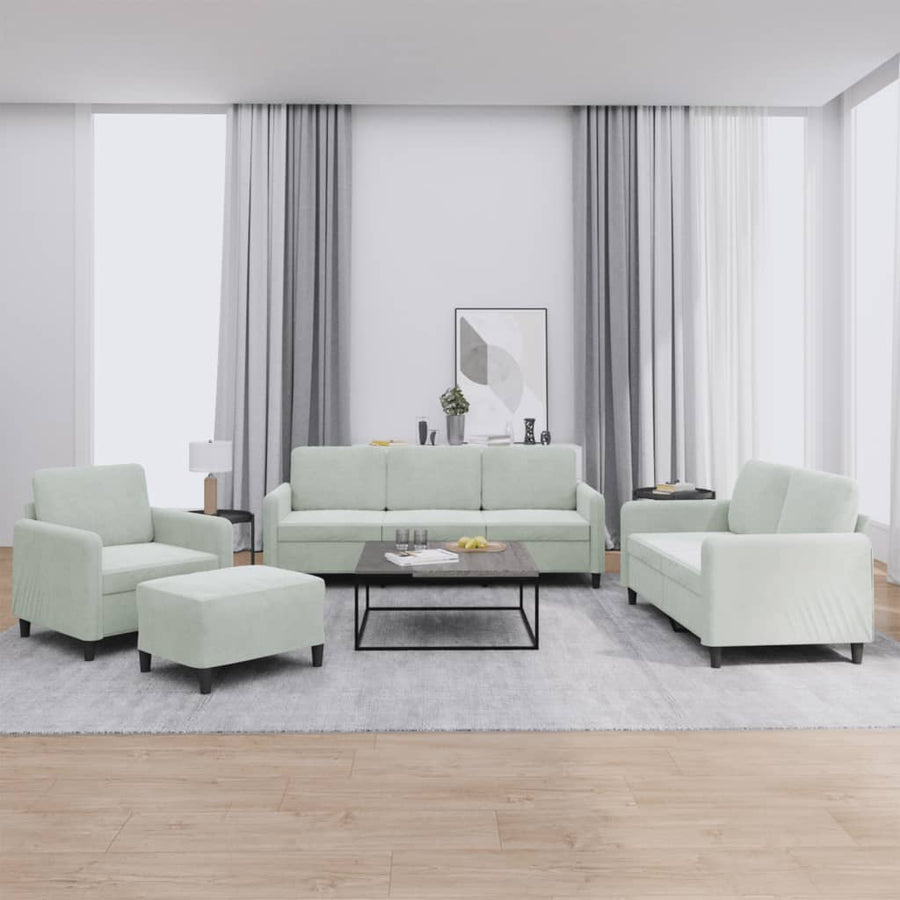 4-Delige Loungeset Met Kussens Fluweel