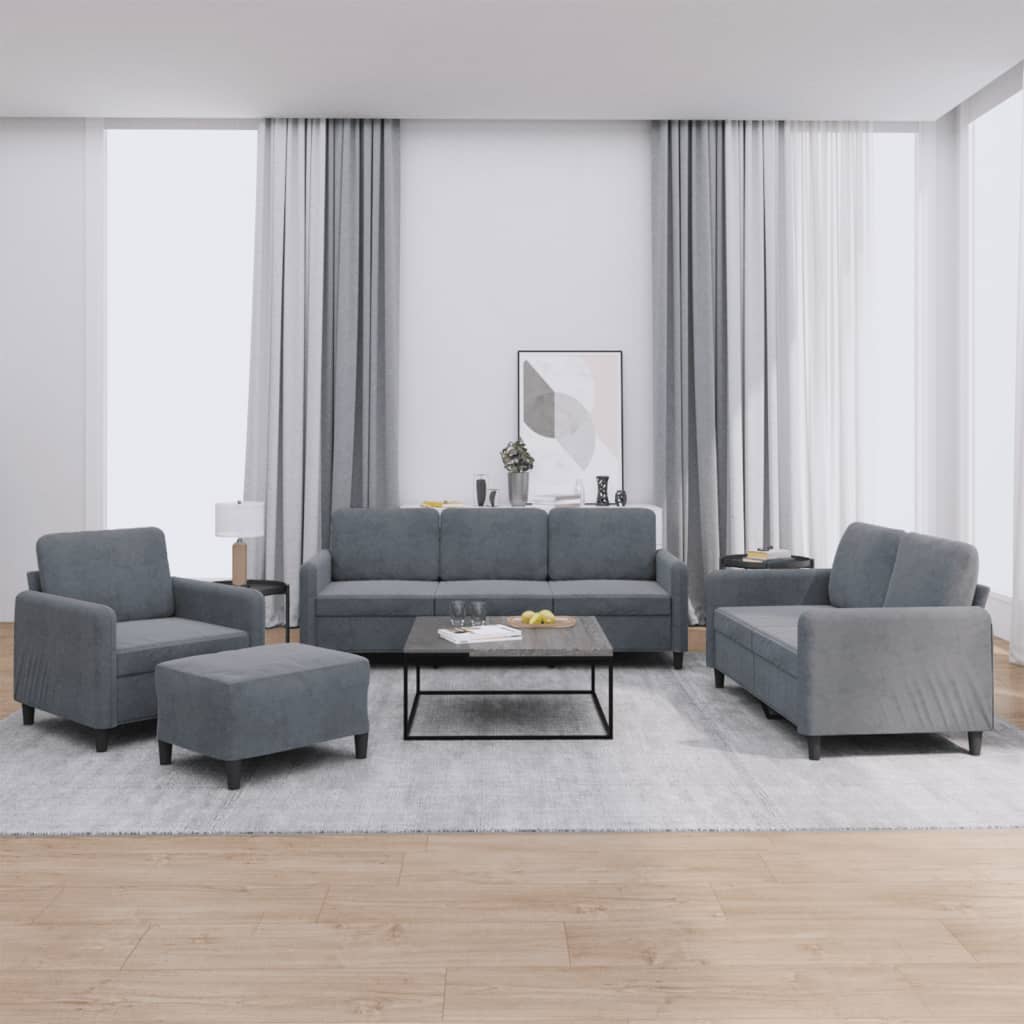 3-Delige Loungeset Fluweel
