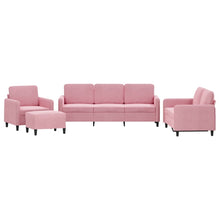 4-delige Loungeset fluweel roze